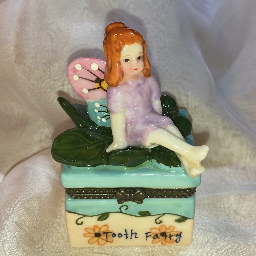 NEW TOOTH FAIRY CERAMIC TRINKET BOX - UNSIGNED  - NEW WITHOUT TAG